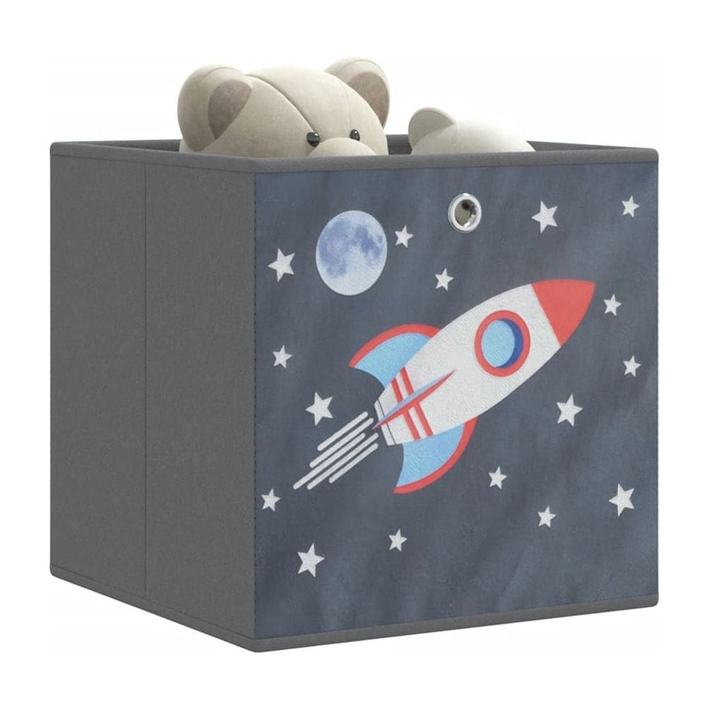 Foldable Storage Boxes 10 pcs Grey Non-woven Fabric