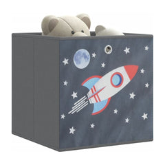 Foldable Storage Boxes 10 pcs Grey Non-woven Fabric