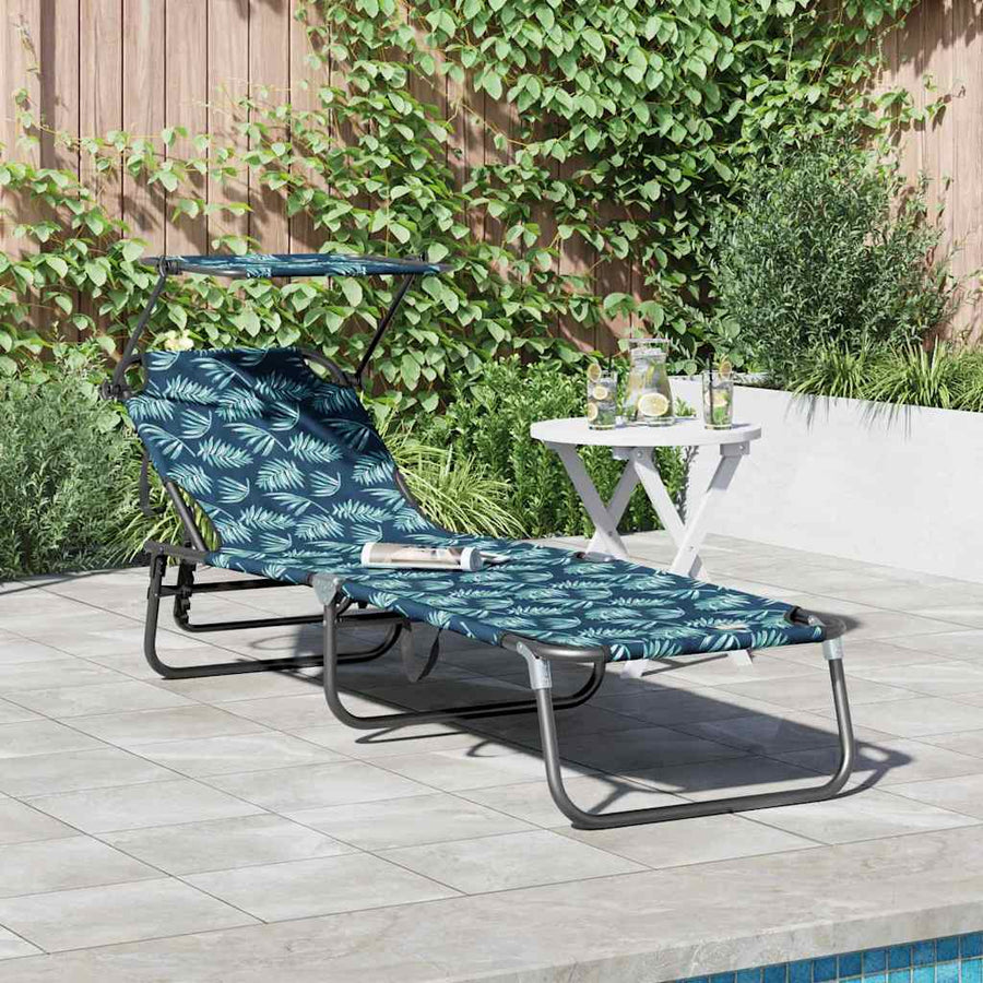 Folding Sun Lounger Multicolour