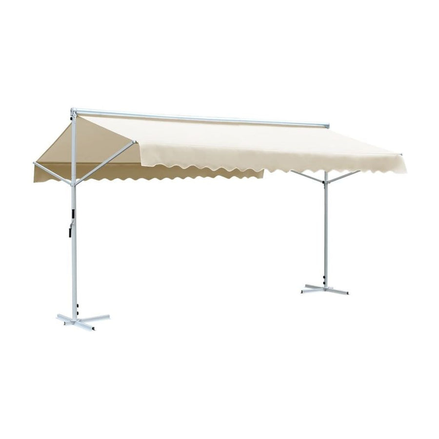 Free Standing Awning Cream