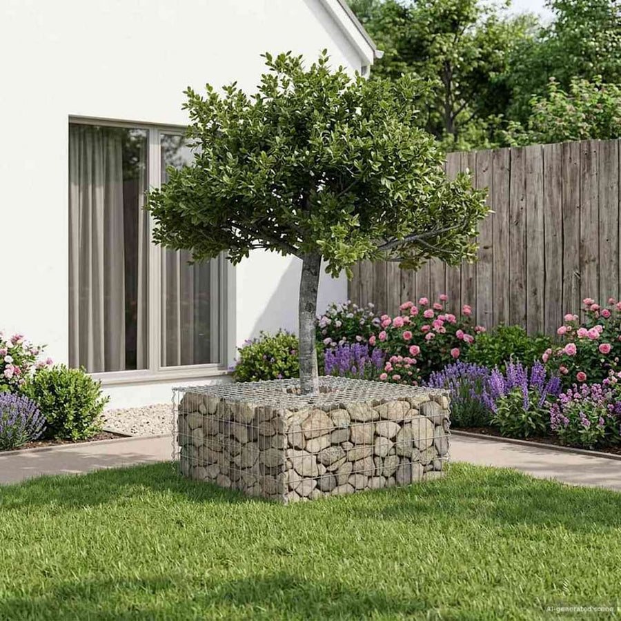 Gabion Raised Bed Galvanised Steel Silver