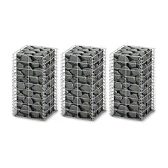 Gabion Set 3 pcs Galvanised Wire