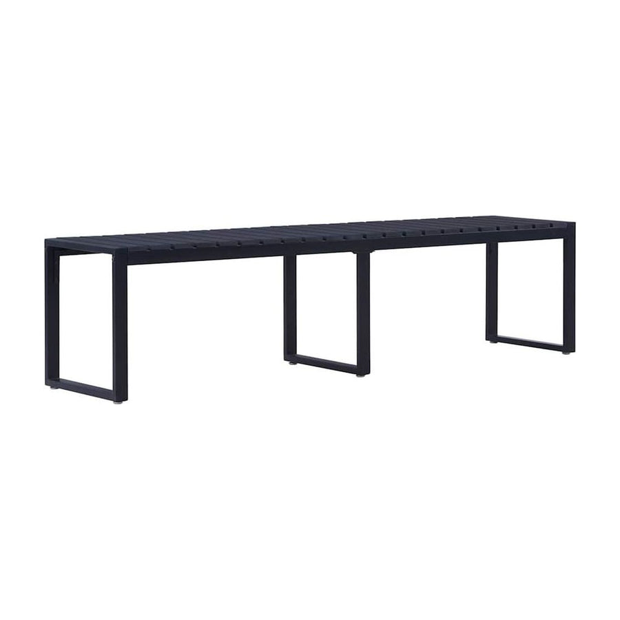 Garden Bench 180 cm PS Board Black