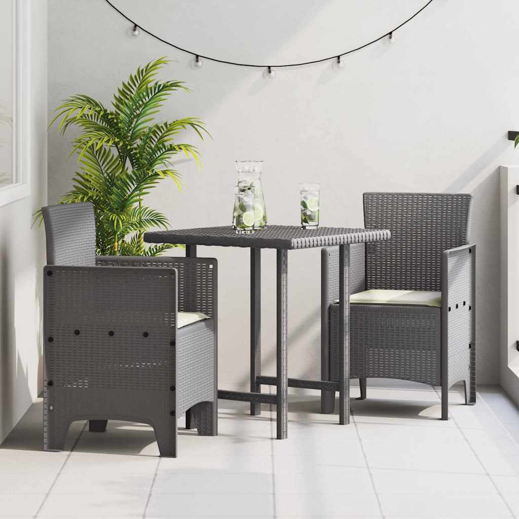 Garden Chair 2 pcs Light Grey Polypropylene