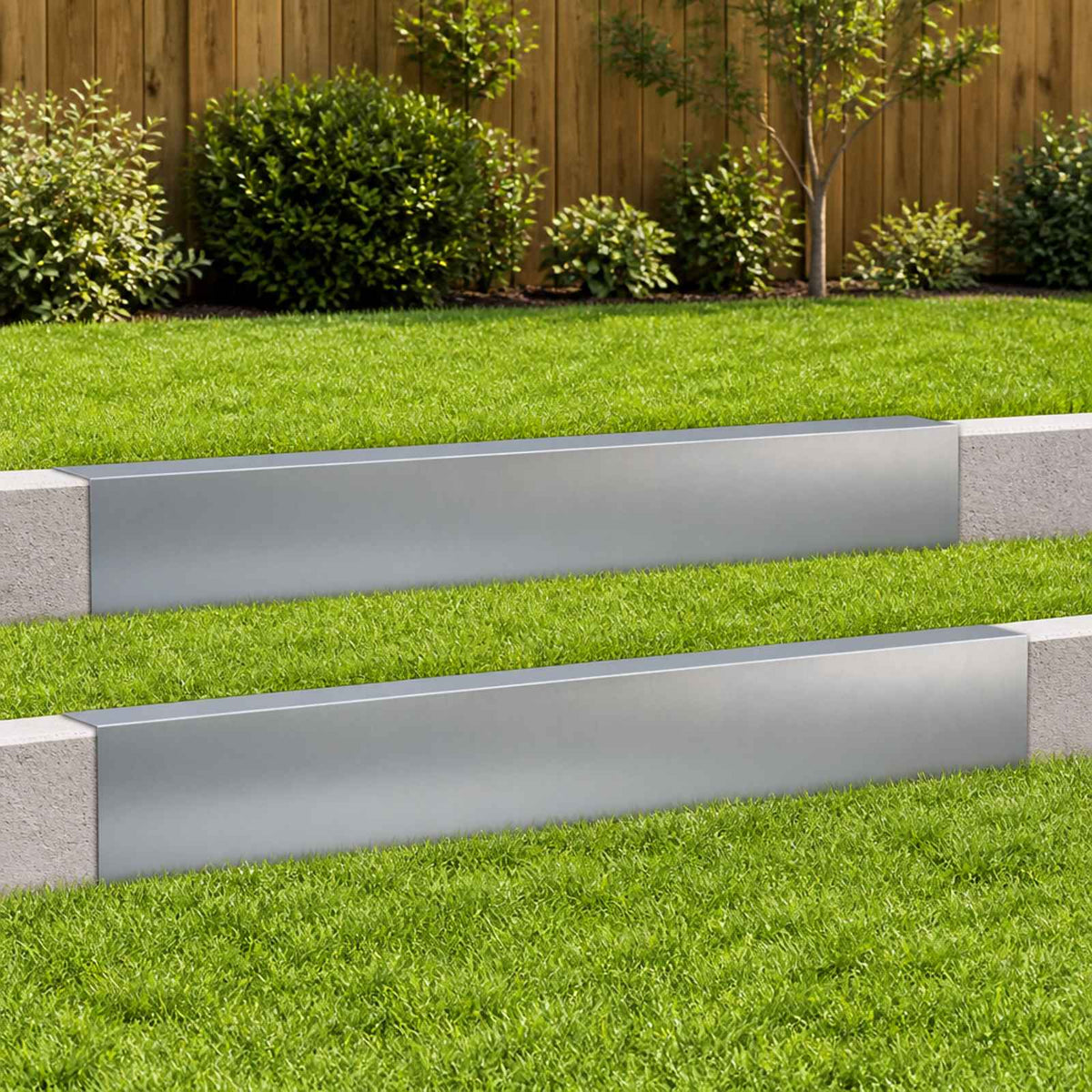 Garden Cover Profile 2 pcs Galvanised Steel