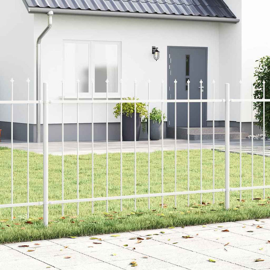 Garden Fence WOERDEN Powder-coated Steel White