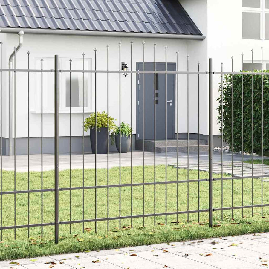 Garden Fence WOERDEN Powder-Coated Steel Grey