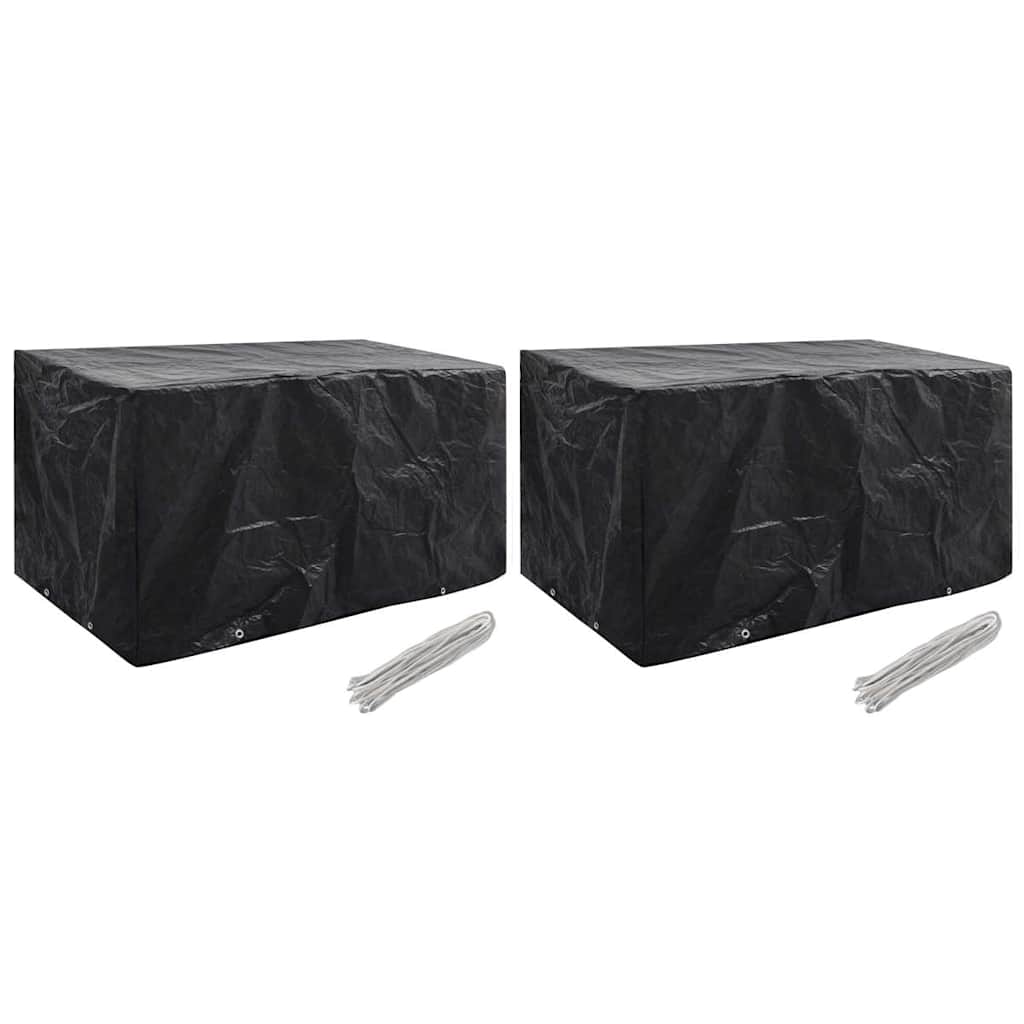 vidaXL Garden Furniture Covers 2 pcs 8 Eyelets 180x70x90 cm 1
