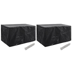 vidaXL Garden Furniture Covers 2 pcs 8 Eyelets 180x70x90 cm 1
