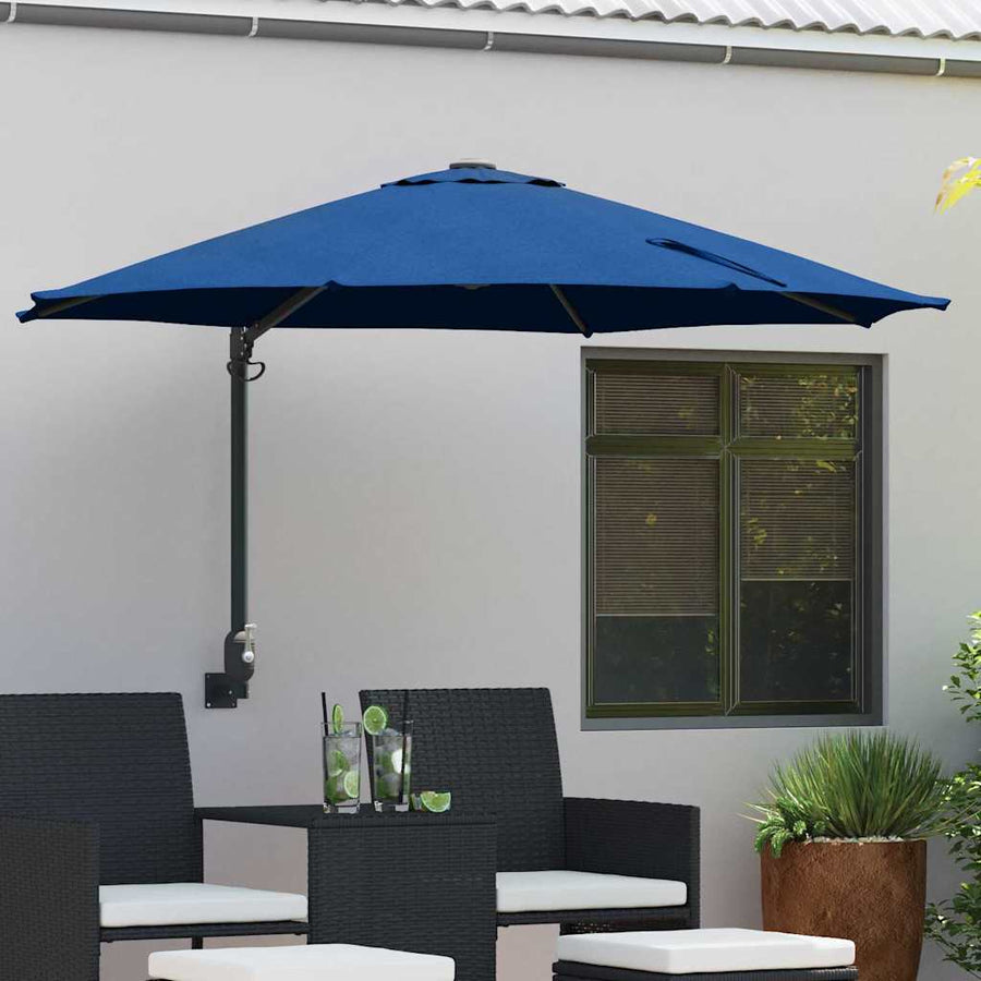 Garden Parasol Polyester and Steel Azurblau