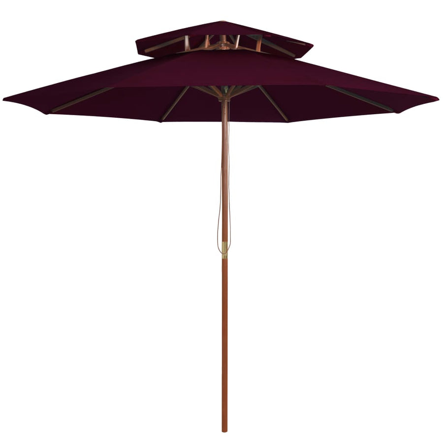 Double Decker Parasol in Bordeaux Red