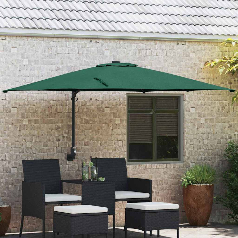 Garden Parasol Polyester and Steel Green