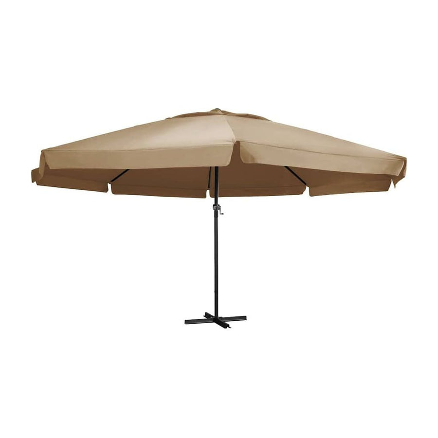 Garden Parasol with Aluminium Pole 600 cm Taupe
