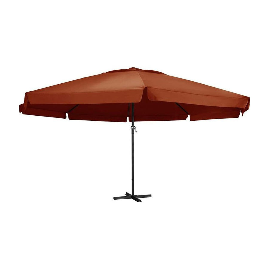 Garden Parasol with Aluminium Pole 600 cm Terracotta