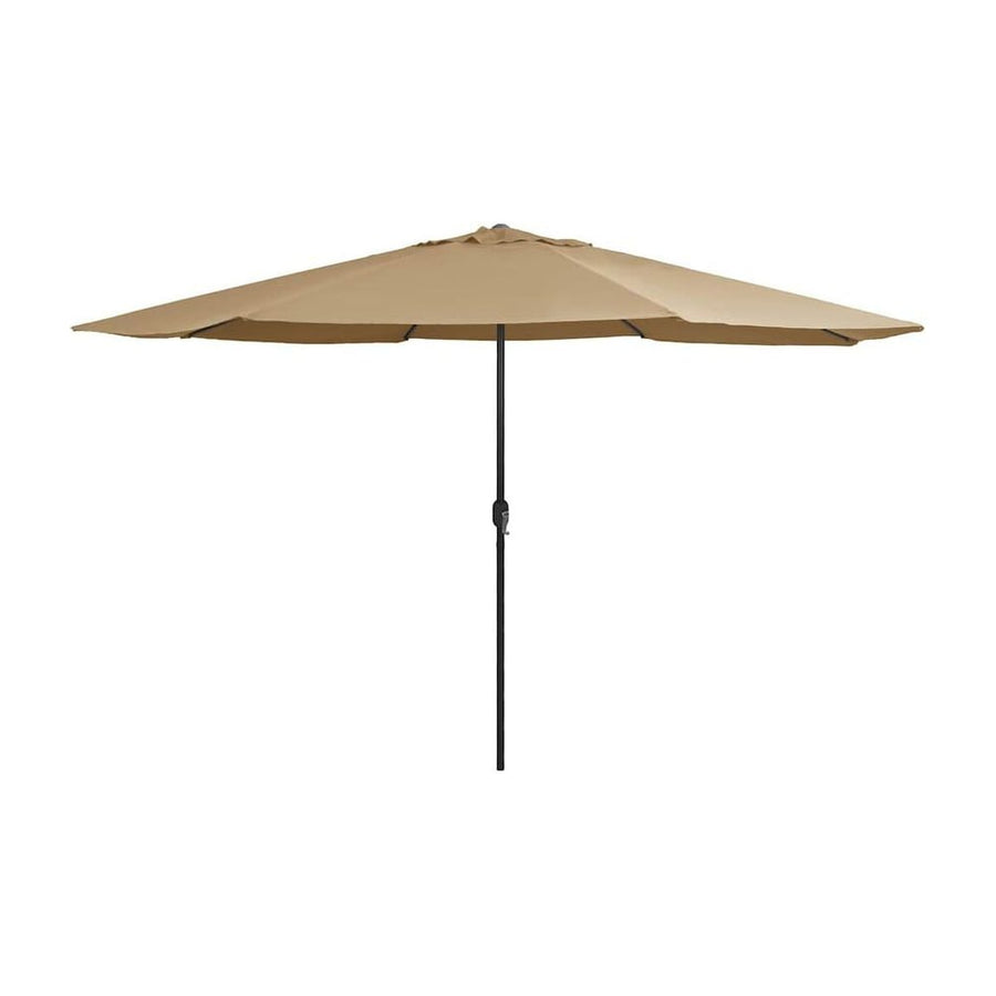 Garden Parasol with Metal Pole 390 cm Taupe