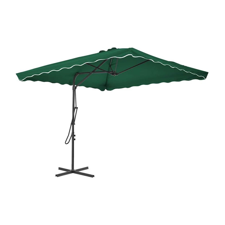 Outdoor Parasol with Steel Pole Green