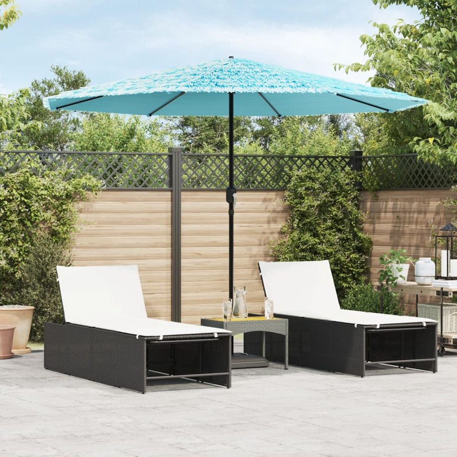 Garden Parasol with Steel Pole Blue