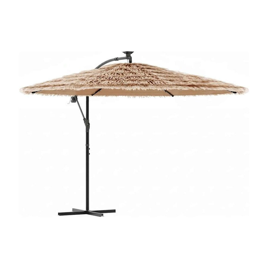 Garden Parasol with Steel Pole Brown