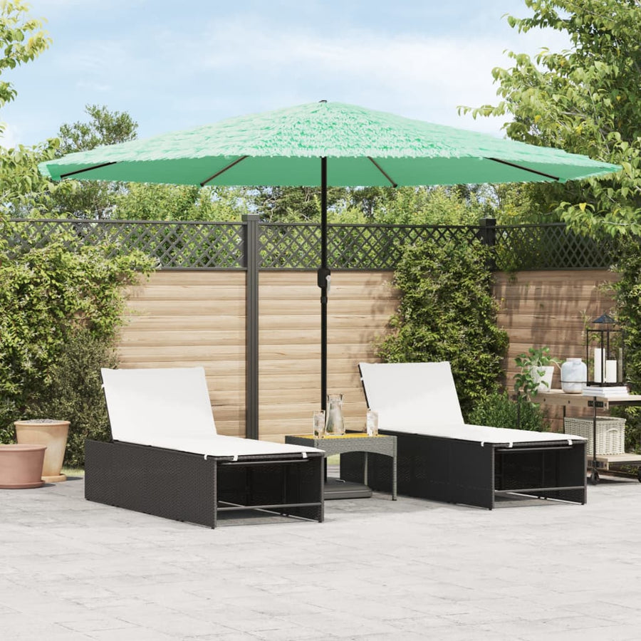 Garden Parasol with Steel Pole Green