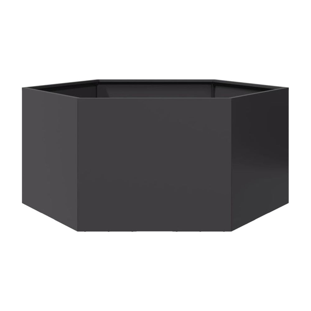 Garden Planter Black Hexagon Steel