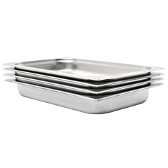 vidaXL Gastronorm Containers 4 pcs GN 1/1 65 mm Stainless Steel 1