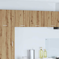 Hanging Cabinet 2 pcs Artisan Oak and White Engineered Wood