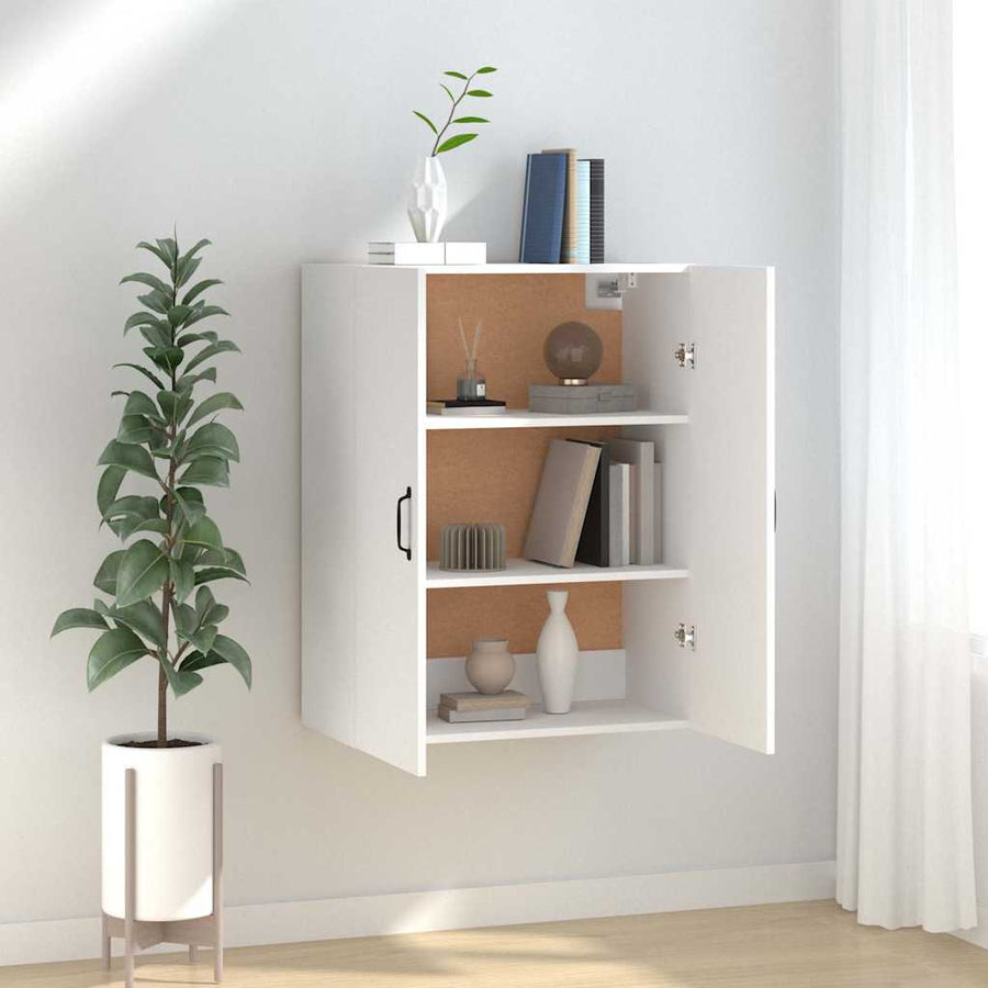 Hanging Cabinet White Engineered Wood