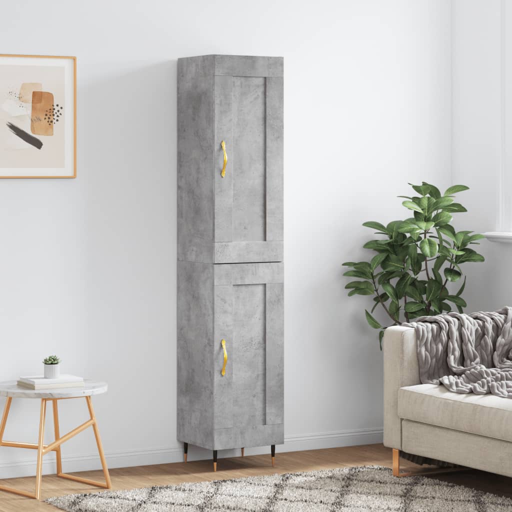 Highboard Concrete Grey Engineered Wood