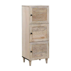 Highboard White Solid Mango Wood