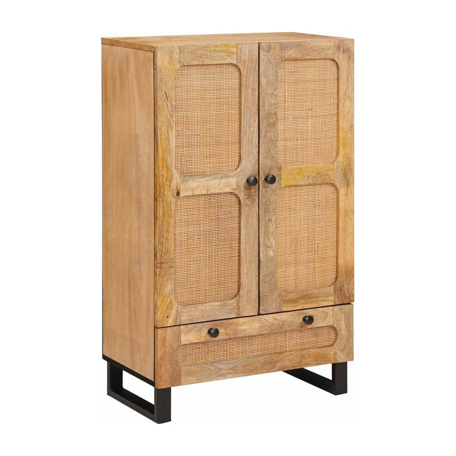 Highboard with Drawer Brown Solid Mango Wood