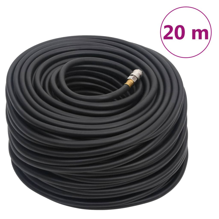 vidaXL Hybrid Air Hose Black 0,6" 20 m Rubber and PVC 1