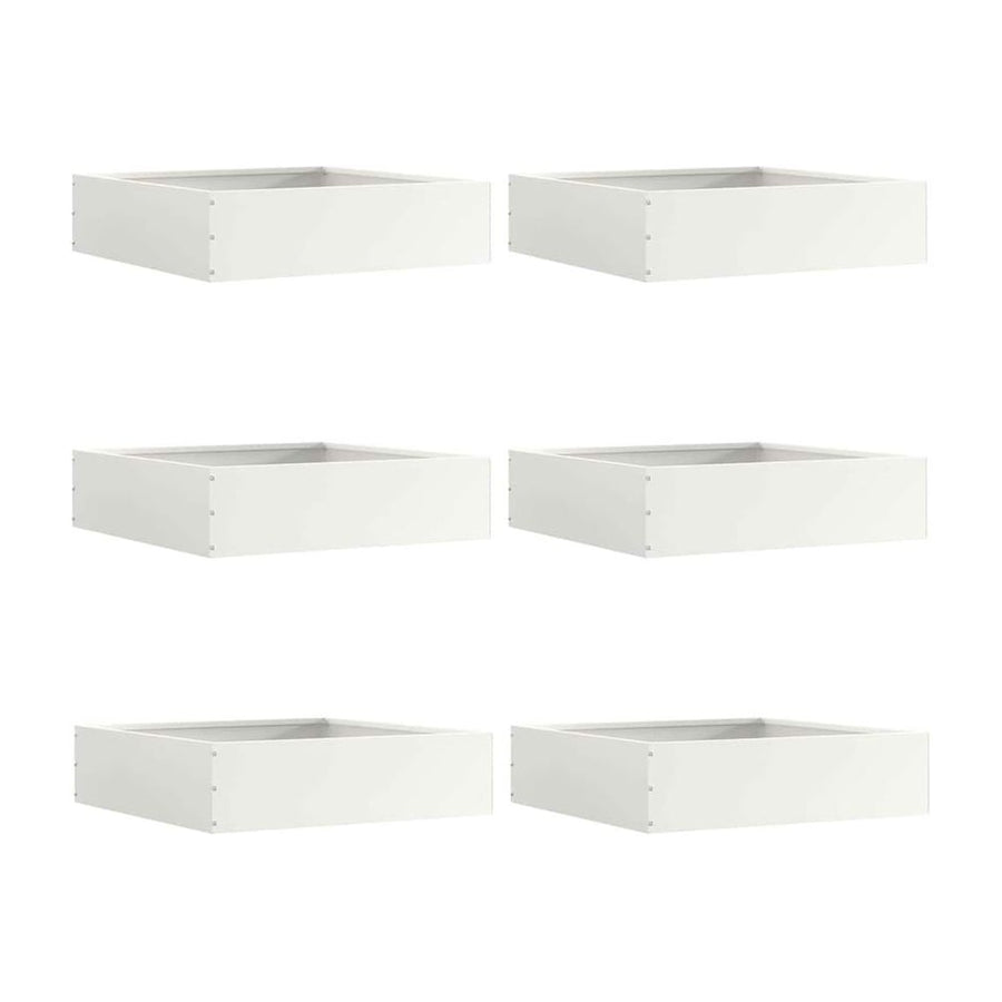 Lawn Edging 6 pcs Steel White
