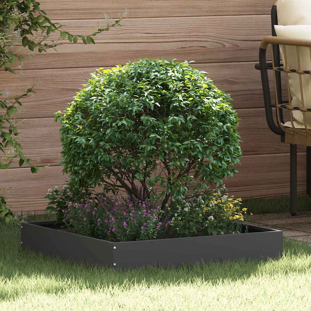 Lawn Edging 6 pcs Steel Black