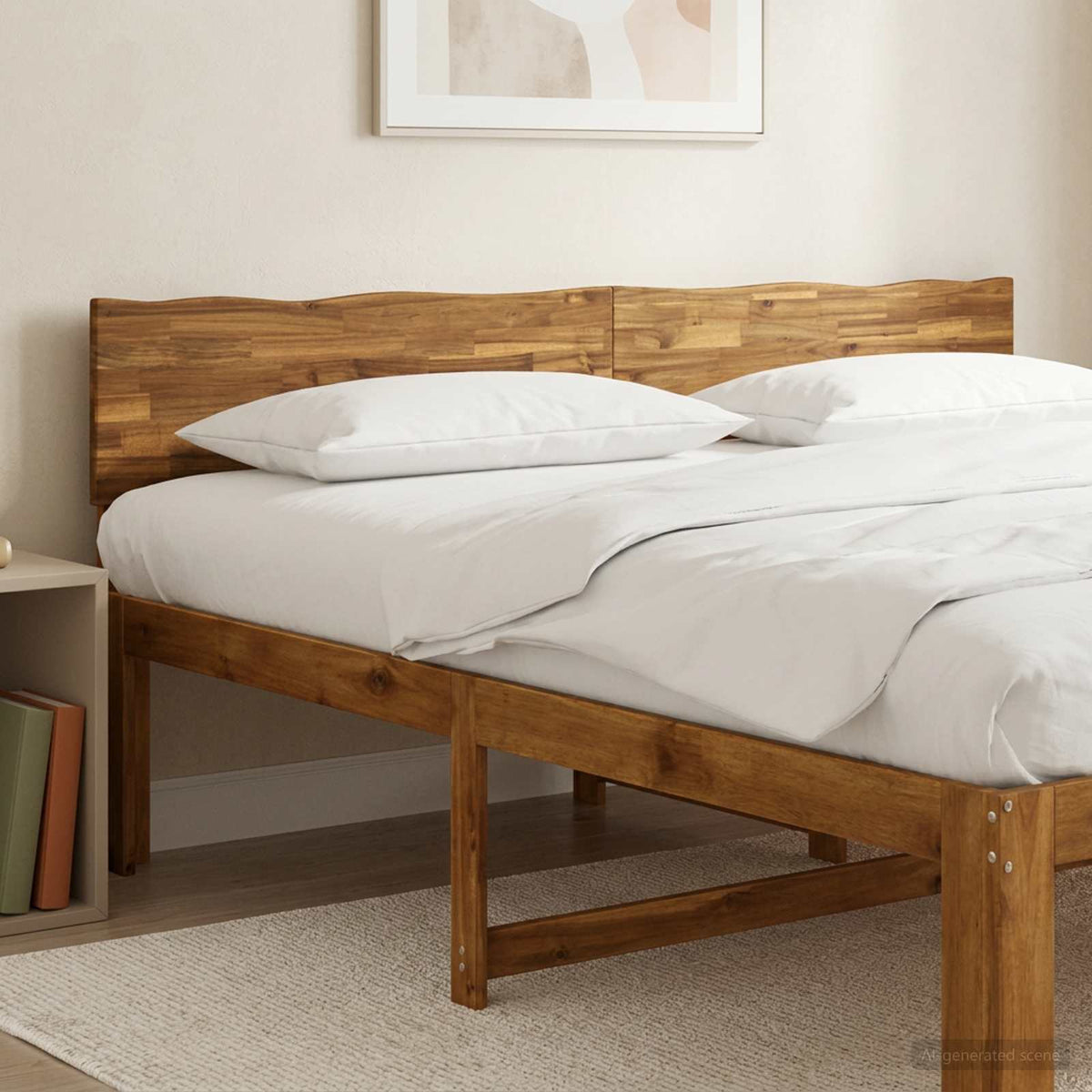 vidaXL Live Edge Headboard ROSTOCK Natural 180 cm Solid Acacia Wood 1