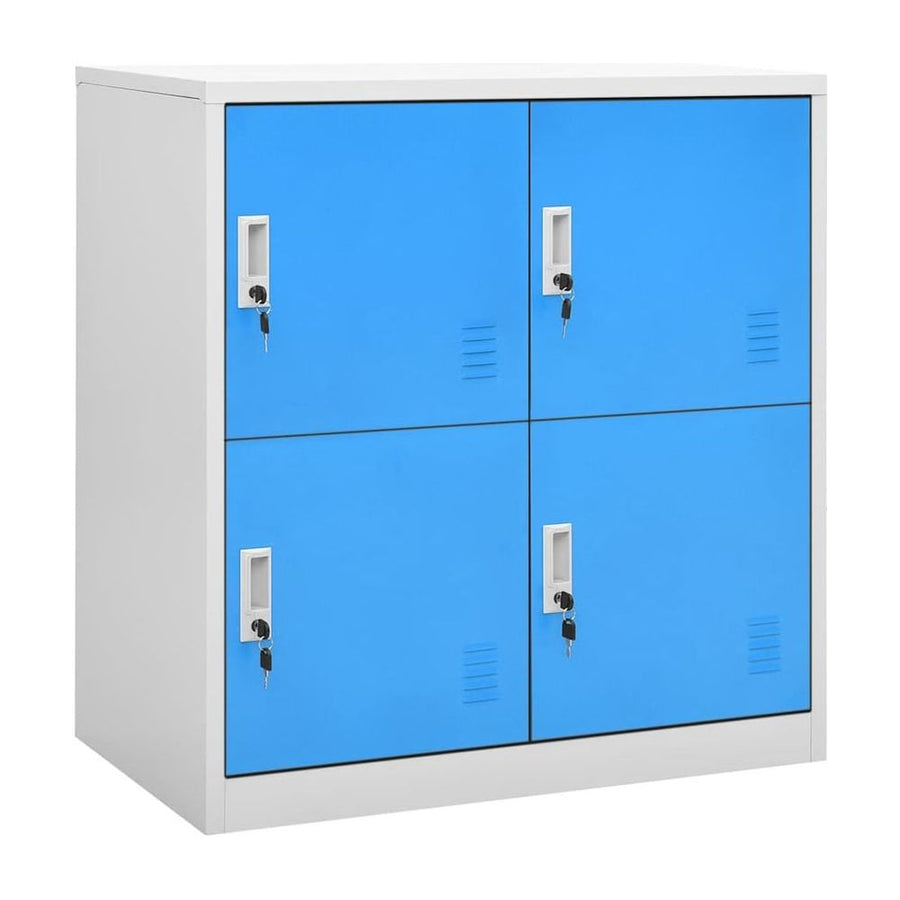Locker Cabinet Light Grey and Blue