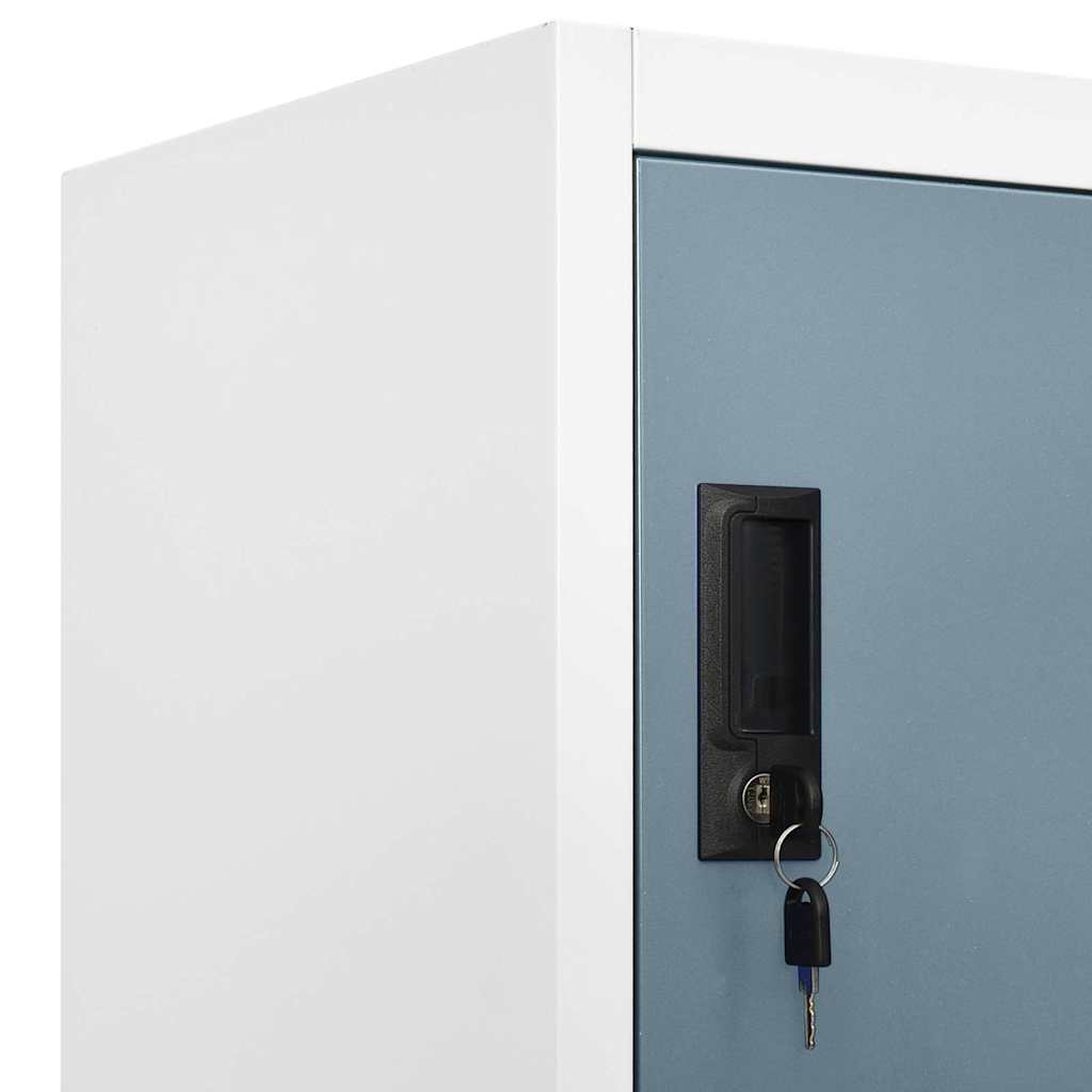 vidaXL Locker Cabinet | Light grey | Steel | Medium | Locks | Locker Cabinet 6