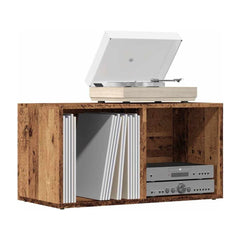 LP Storage Box Old Wood Engineered Wood