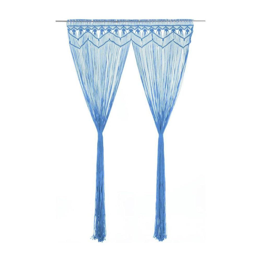 Macrame Curtain Blue