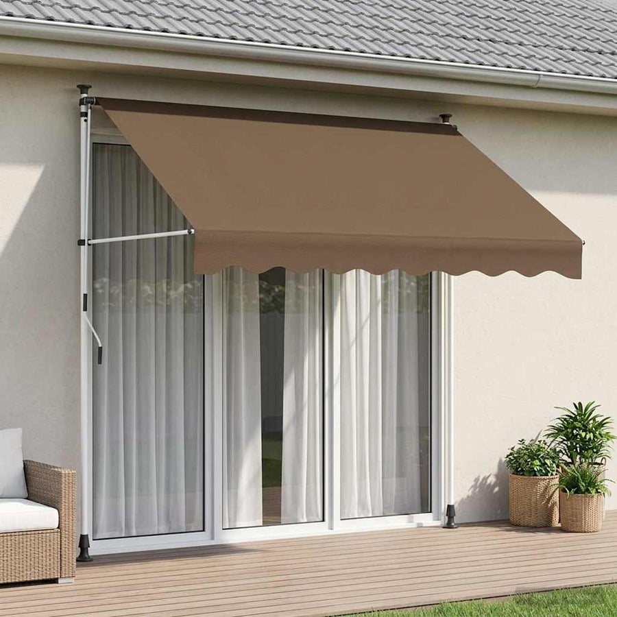 Manual Retractable Awning Taupe 250 cm