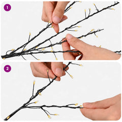 Micro Birch Christmas Tree Black Steel
