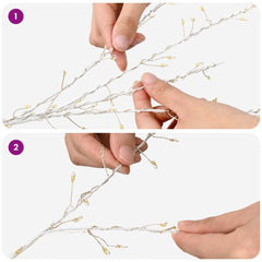 Micro Birch Christmas Tree White Steel