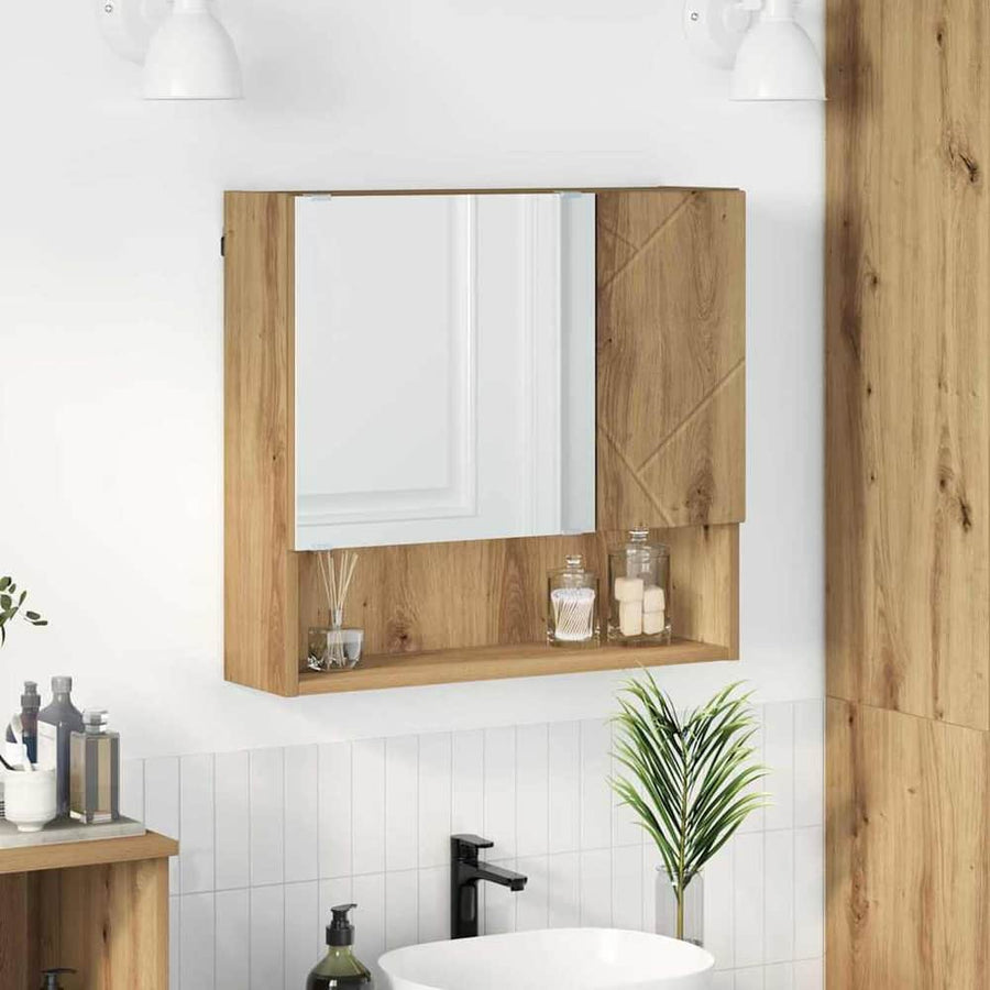 Mirror Cabinet Artisan Oak Engineered Wood
