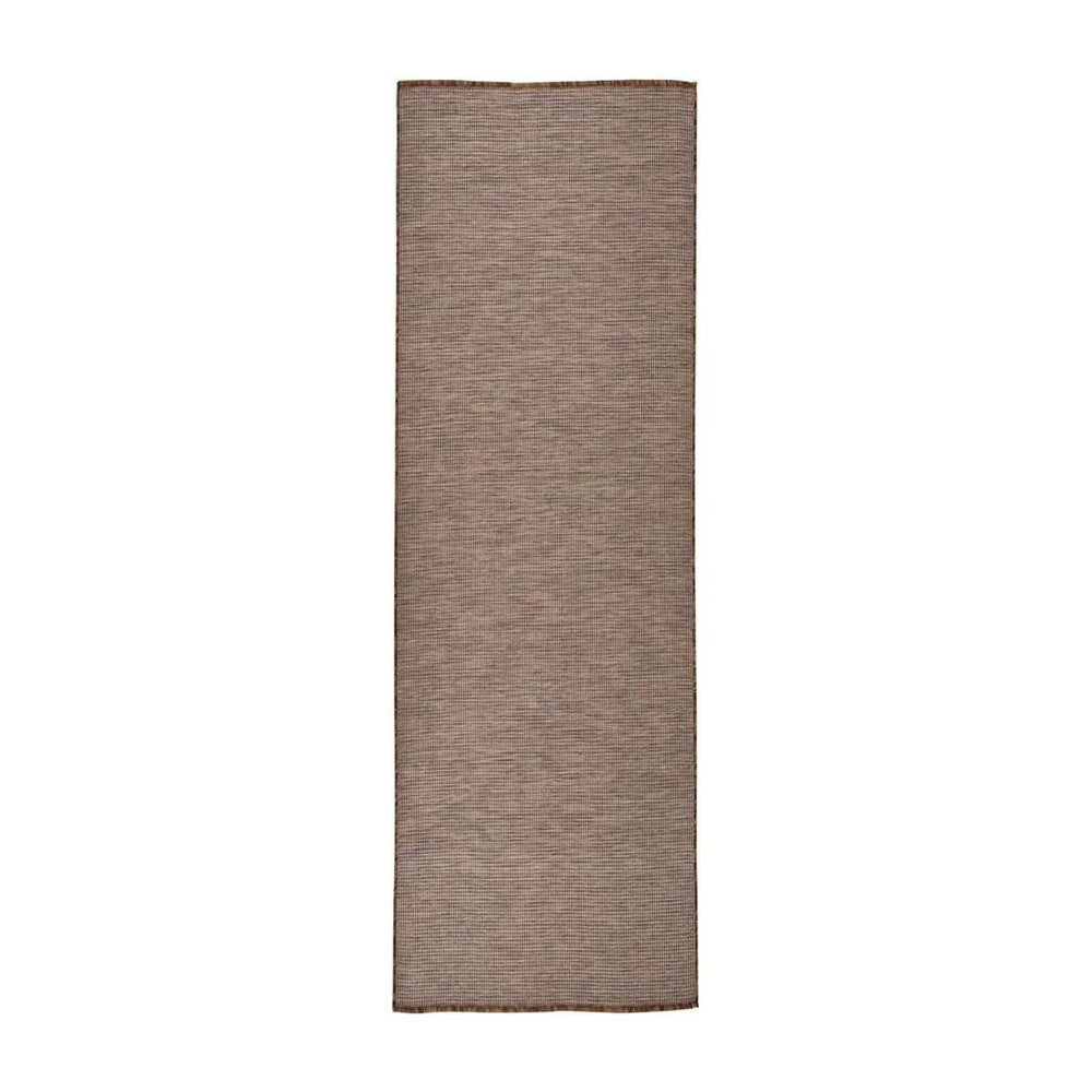 Outdoor Flatweave Rug Brown