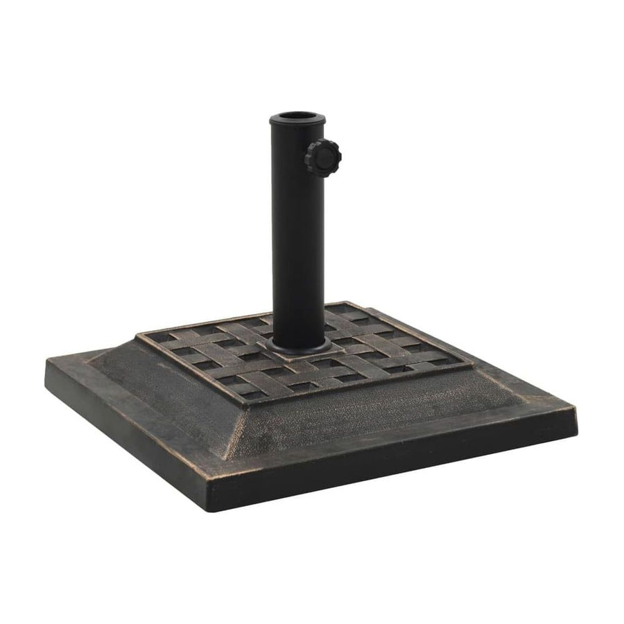 Parasol Base Square Polyresin 12 kg Bronze