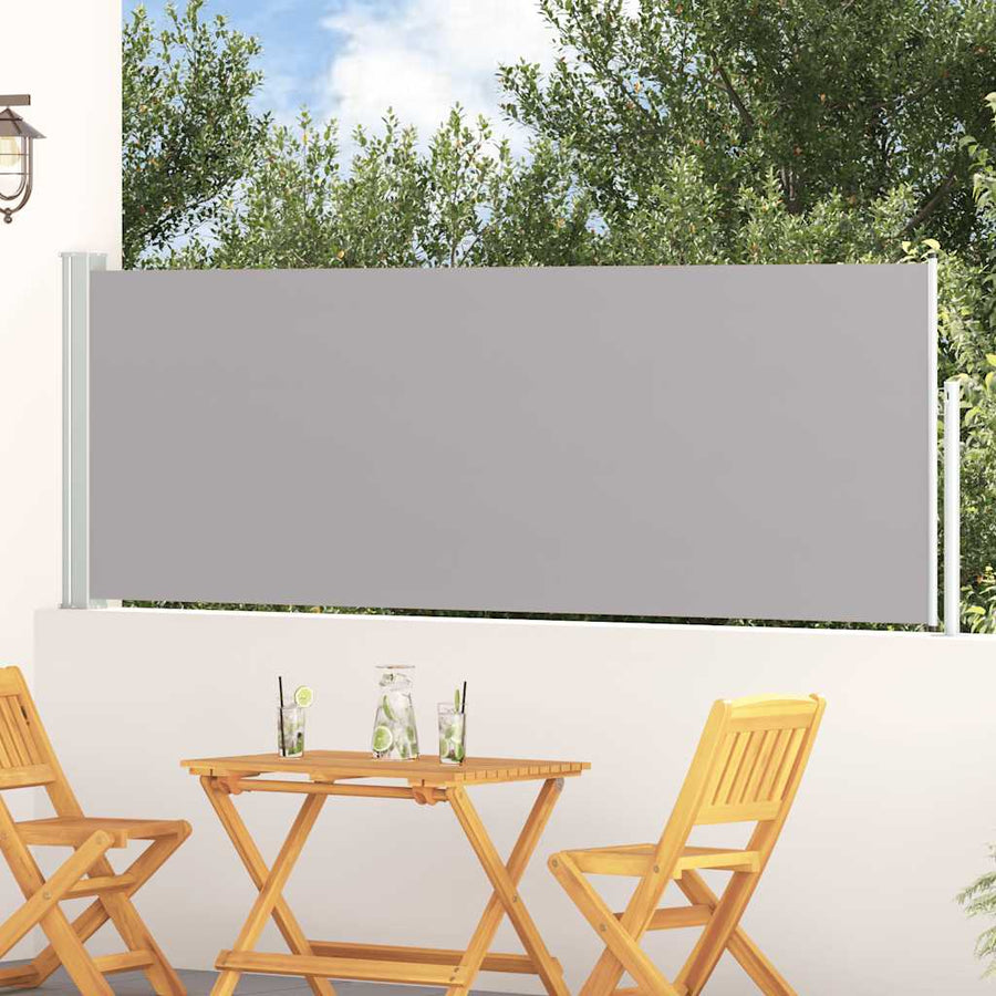 Patio Retractable Side Awning Grey