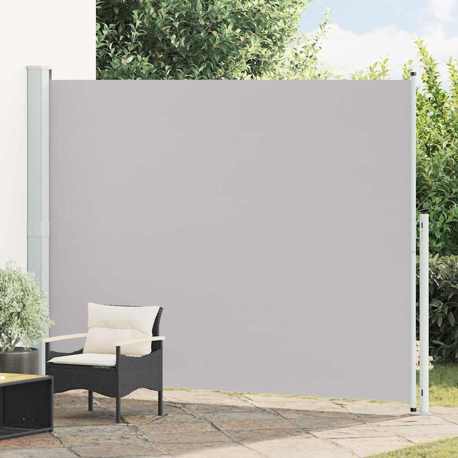 Patio Retractable Side Awning Grey
