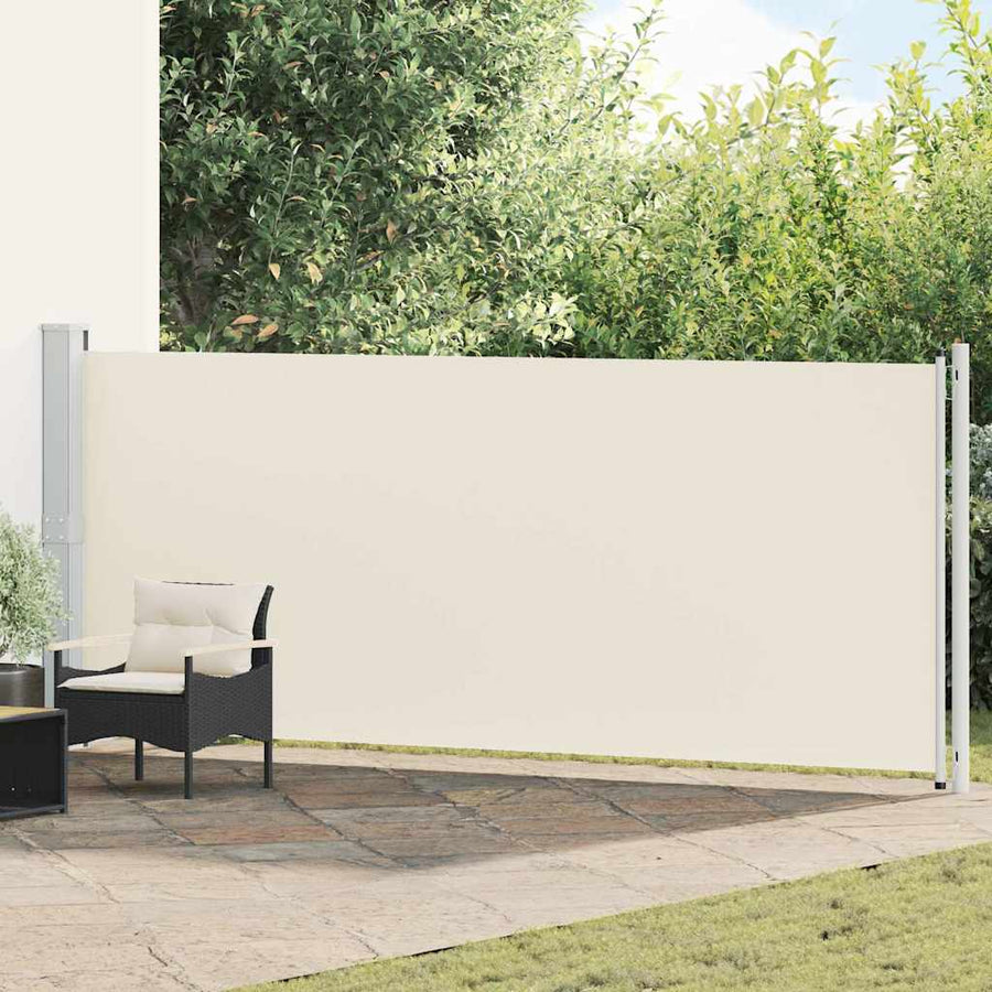 Patio Retractable Side Awning Cream