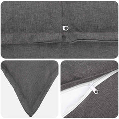 HOUTEN Light Grey Faux Linen