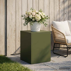 vidaXL Plant Stand Olive Green 30 x 30 x 40 cm Weathering Steel 1