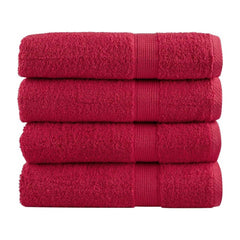 Premium Bath Towels "SOLUND" 4 pcs Red 600 gsm